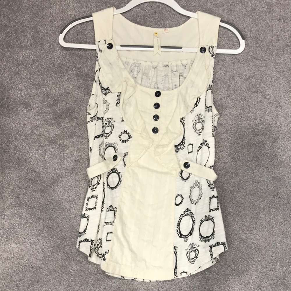 Vintage print tank top